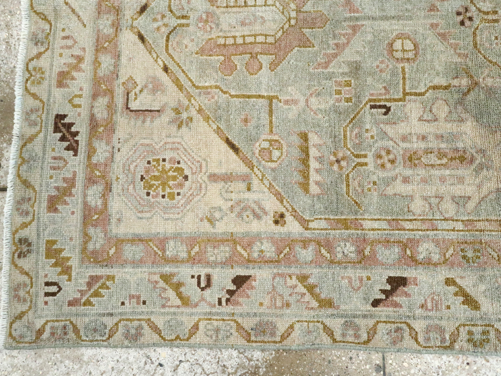 Vintage Persian Malayer Accent Rug, No.28593 - Staging