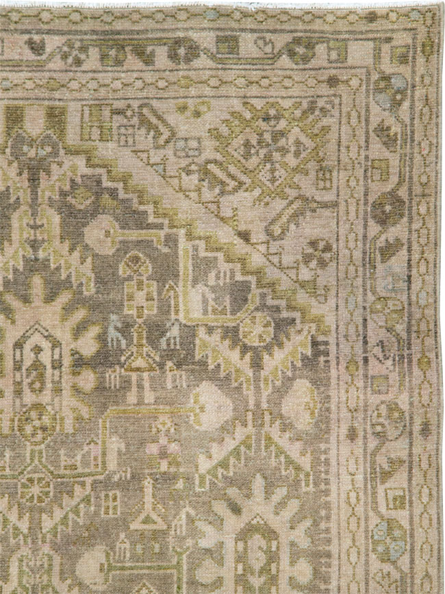Vintage Persian Malayer Accent Rug, No.28594 - Staging