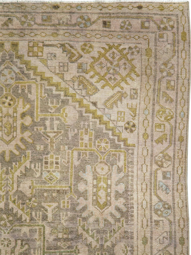 Vintage Persian Malayer Accent Rug, No.28594 - Staging