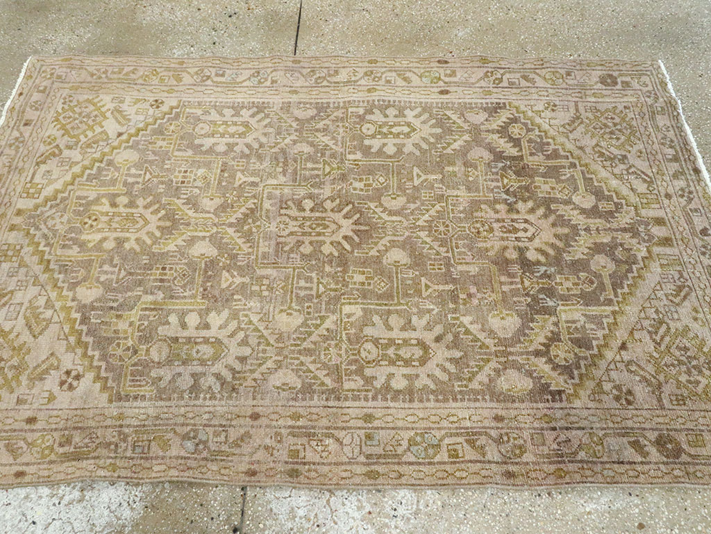 Vintage Persian Malayer Accent Rug, No.28594 - Staging