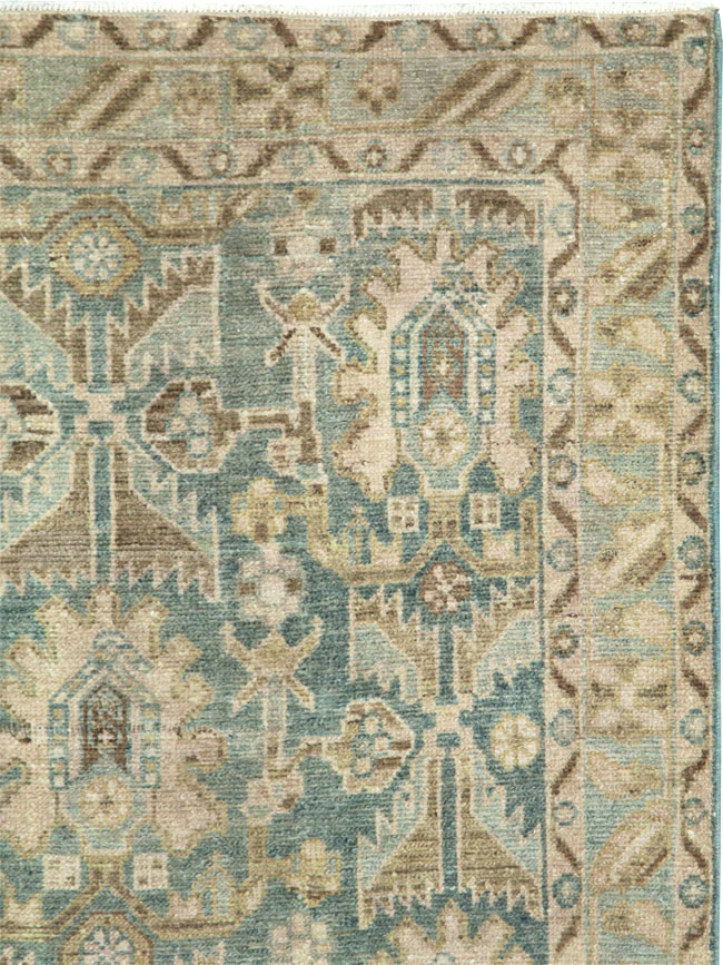 Vintage Persian Malayer Throw Rug, No.28596 - Staging