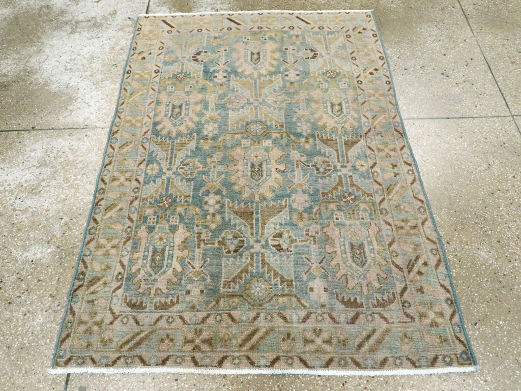 Vintage Persian Malayer Throw Rug, No.28596 - Staging