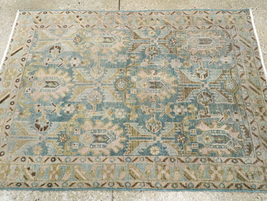 Vintage Persian Malayer Throw Rug, No.28596 - Staging