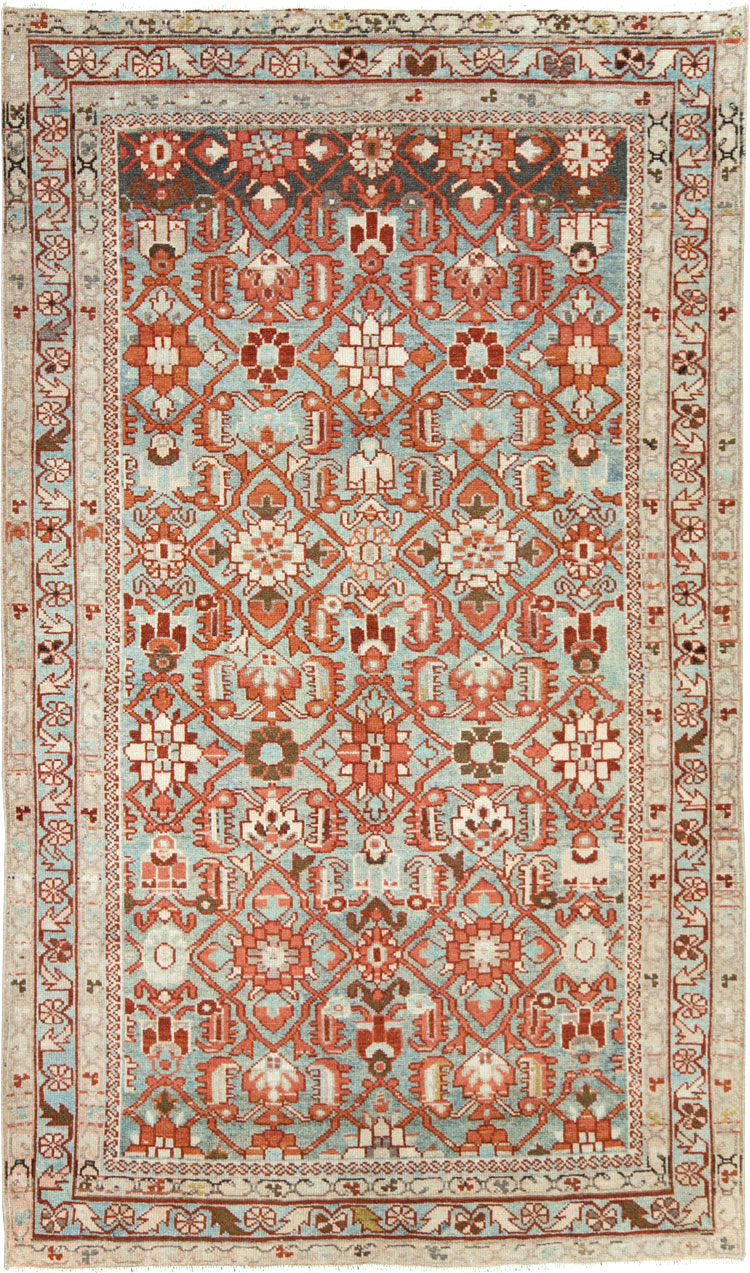 Vintage Persian Malayer Accent Rug, No.28597 - Staging