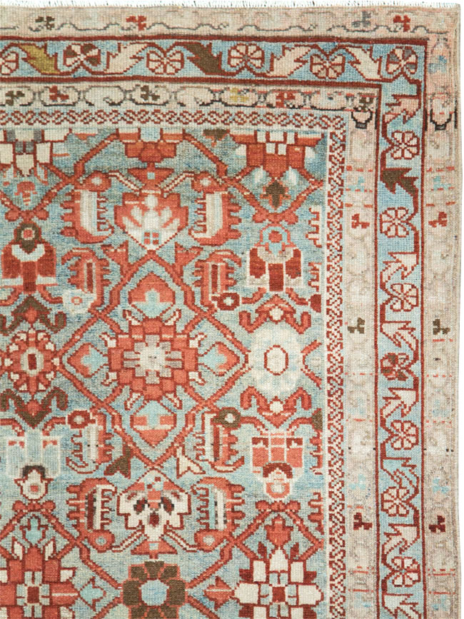 Vintage Persian Malayer Accent Rug, No.28597 - Staging