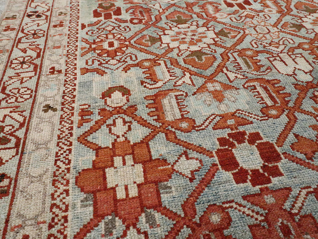 Vintage Persian Malayer Accent Rug, No.28597 - Staging