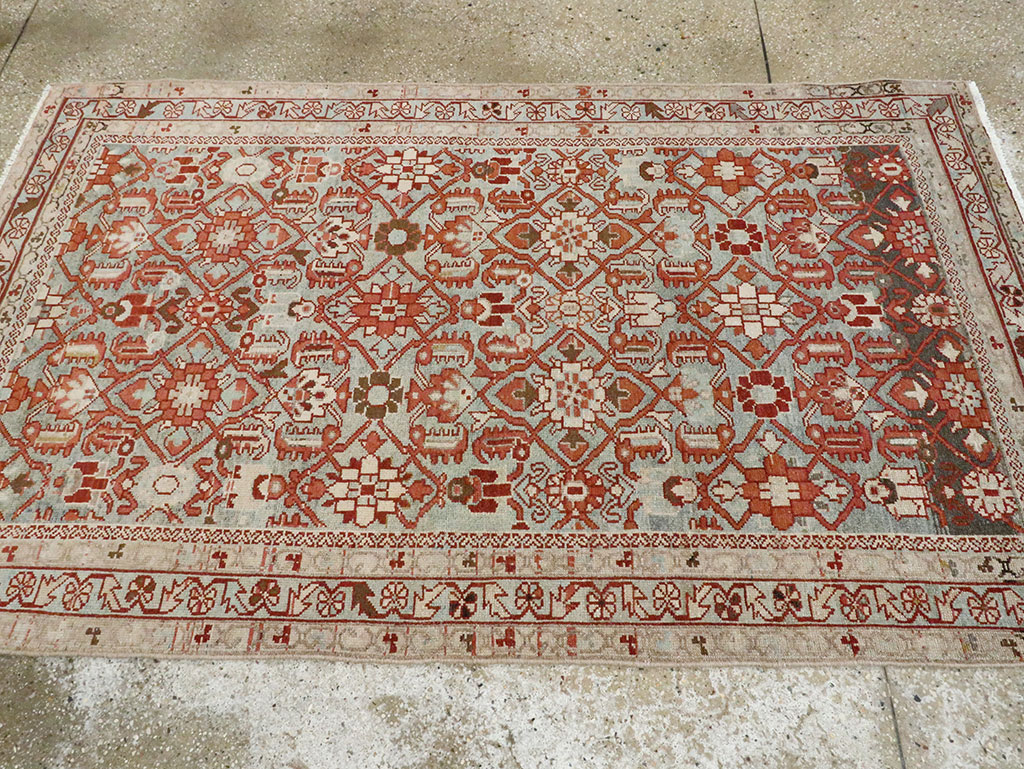 Vintage Persian Malayer Accent Rug, No.28597 - Staging