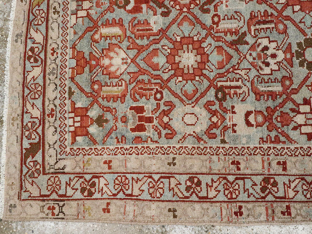 Vintage Persian Malayer Accent Rug, No.28597 - Staging