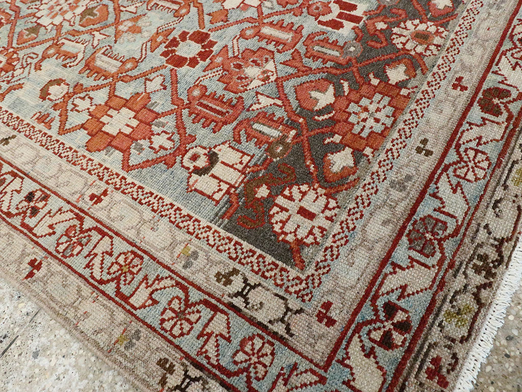 Vintage Persian Malayer Accent Rug, No.28597 - Staging