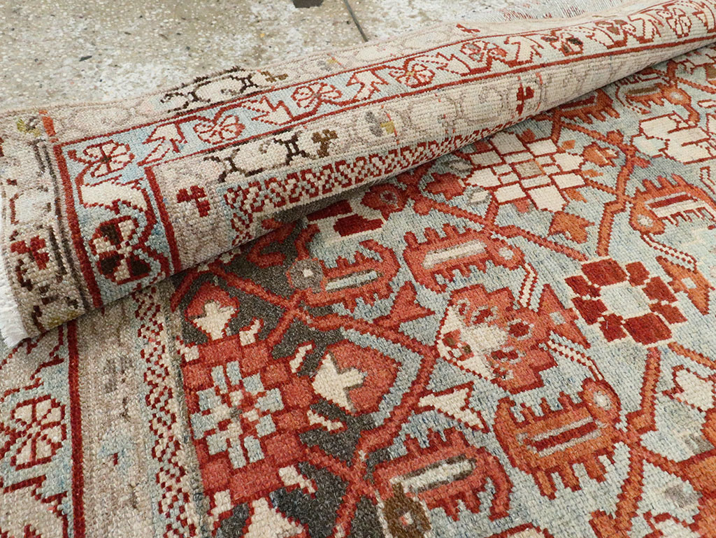 Vintage Persian Malayer Accent Rug, No.28597 - Staging