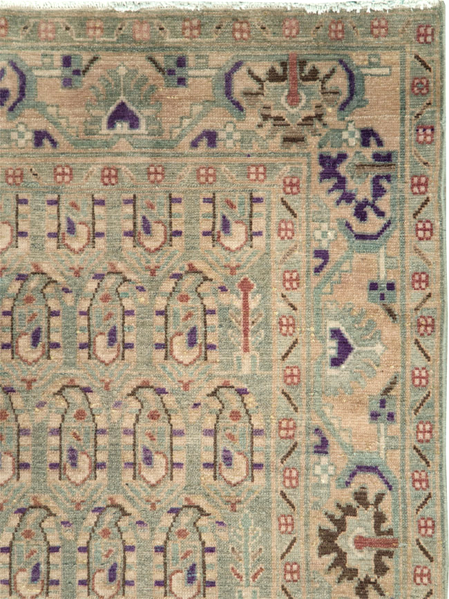 Vintage Persian Malayer Accent Rug, No.28599 - Staging