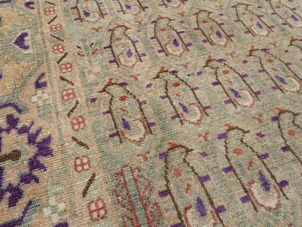 Vintage Persian Malayer Accent Rug, No.28599 - Staging