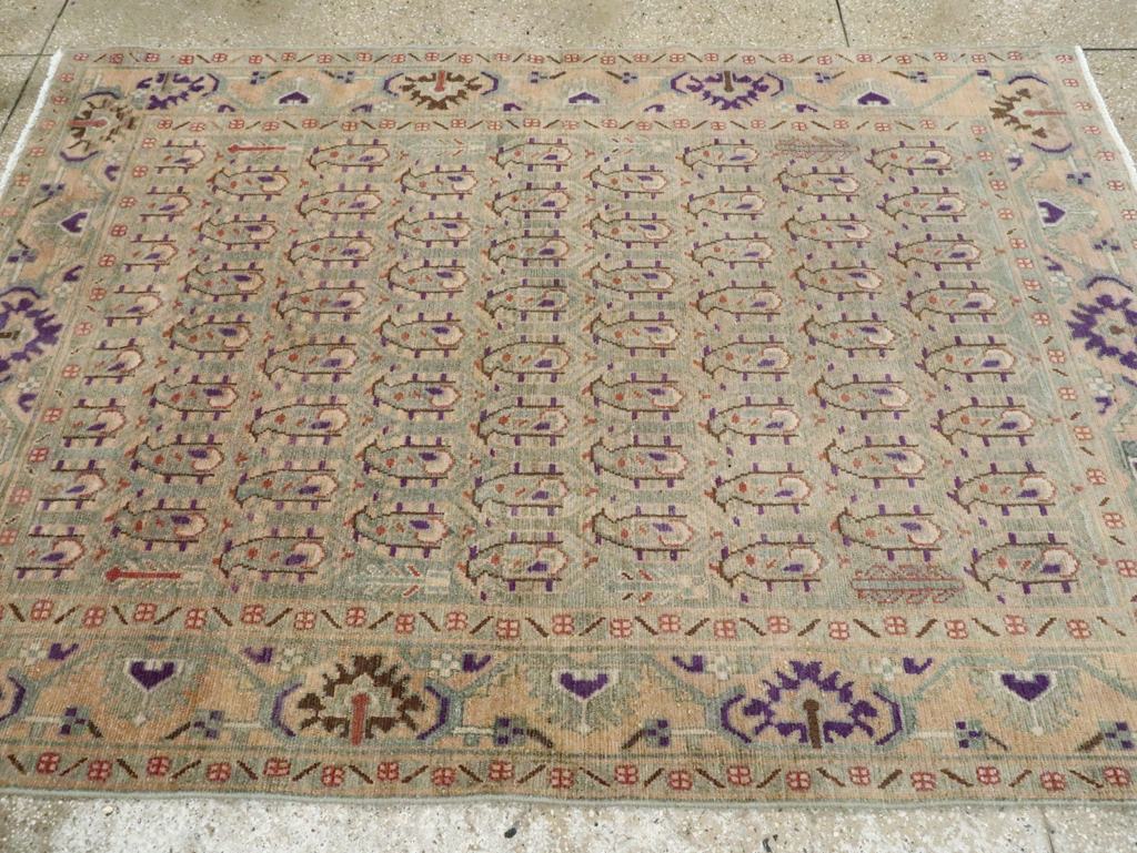 Vintage Persian Malayer Accent Rug, No.28599 - Staging