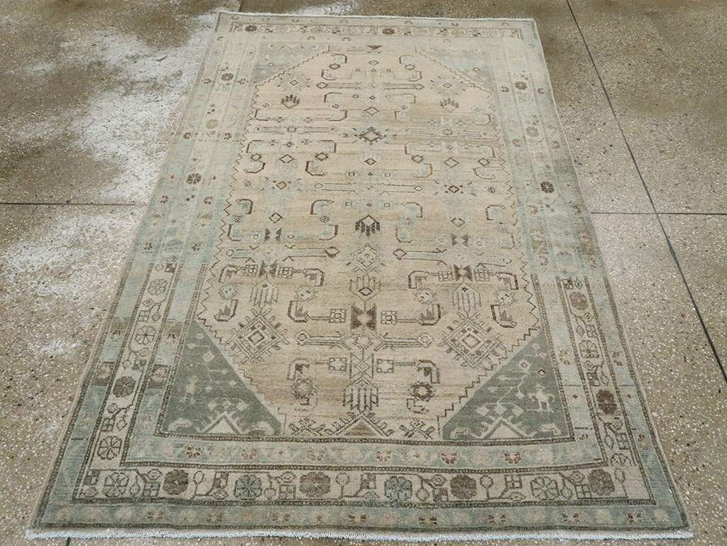 Vintage Persian Malayer Rug, No.28601 - Staging
