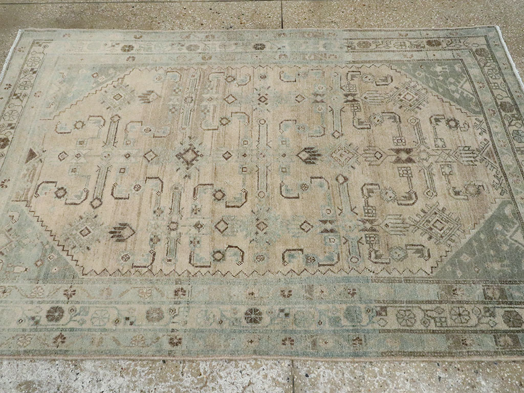 Vintage Persian Malayer Rug, No.28601 - Staging