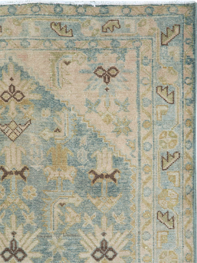 Vintage Persian Malayer Throw Rug, No.28602 - Staging