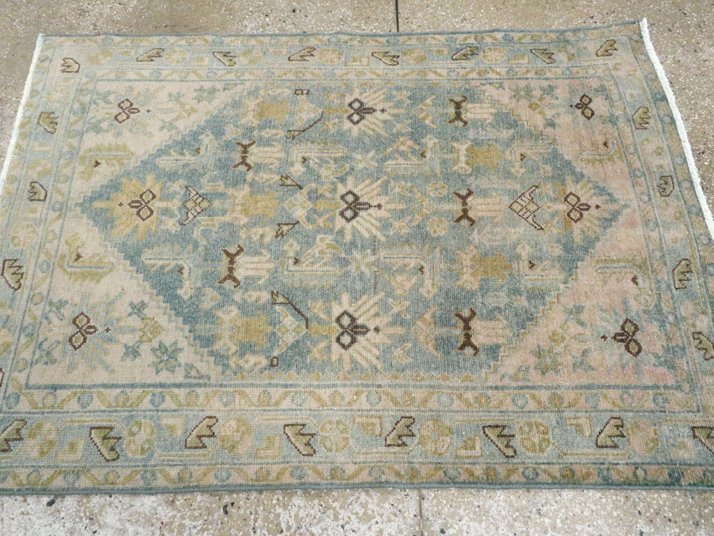 Vintage Persian Malayer Throw Rug, No.28602 - Staging