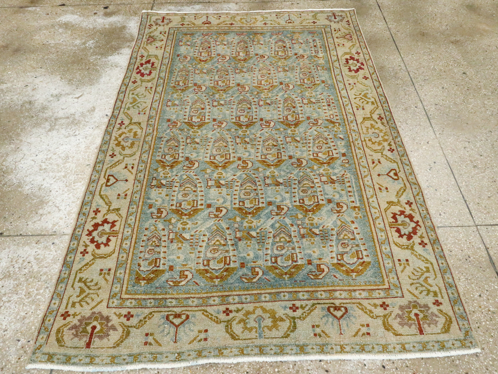 Vintage Persian Malayer Rug, No.28603 - Staging