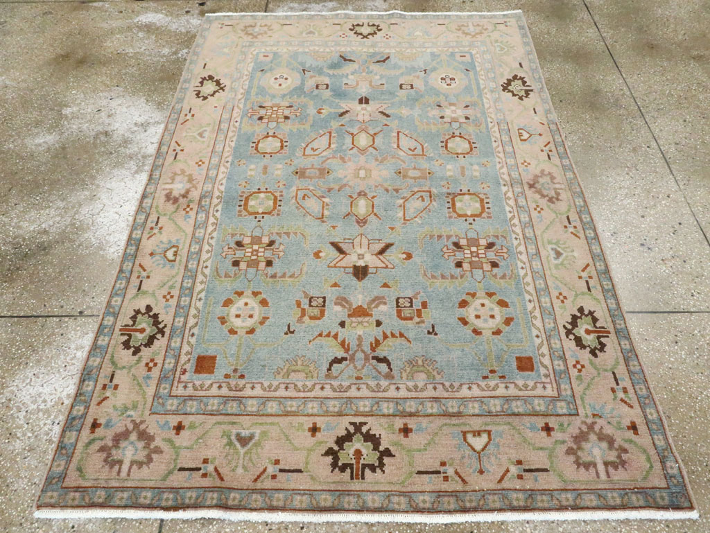 Vintage Persian Malayer Accent Rug (Pair: 2 of 2), No.28604 - Staging
