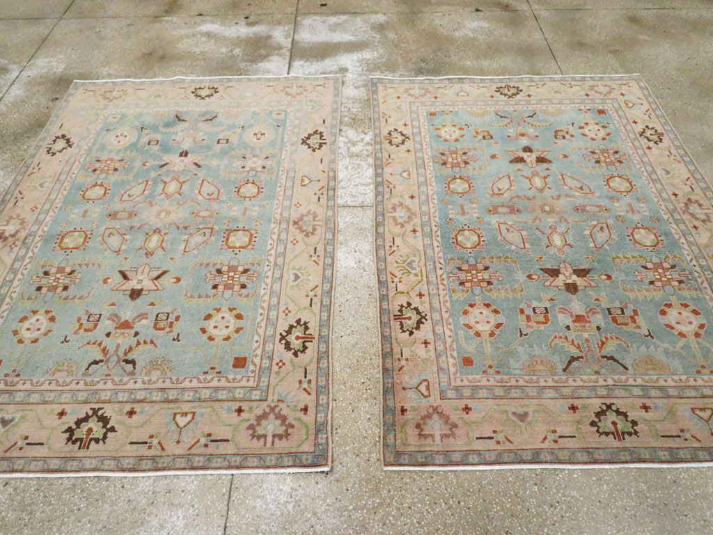 Vintage Persian Malayer Accent Rug (Pair: 2 of 2), No.28604 - Staging