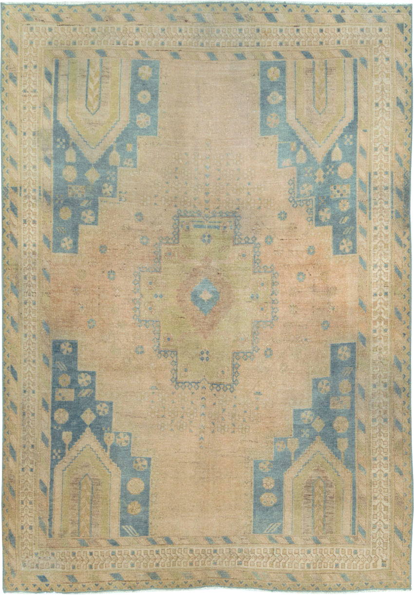 Vintage Persian Afshar Rug, No.28605 - Staging