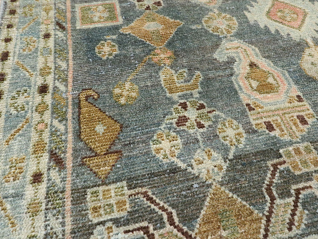 Vintage Persian Malayer Throw Rug, No.28606 - Staging