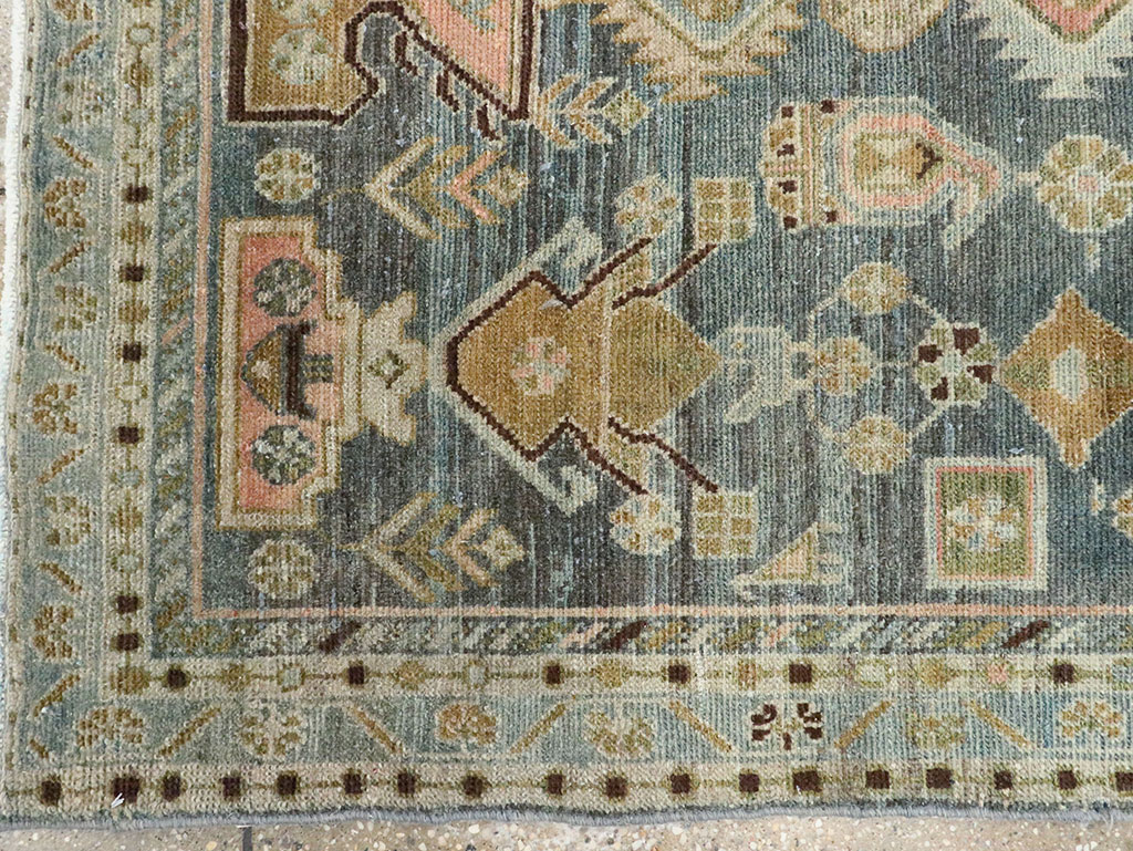 Vintage Persian Malayer Throw Rug, No.28606 - Staging
