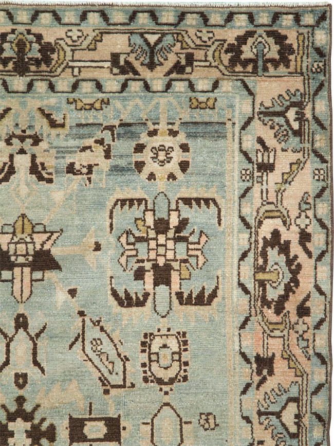 Vintage Persian Malayer Accent Rug, No.28608 - Staging