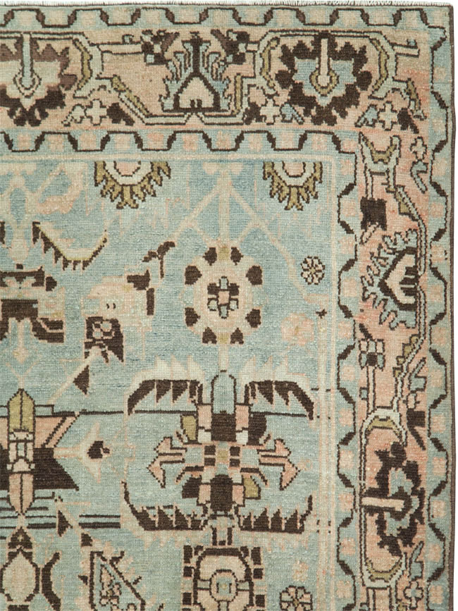 Vintage Persian Malayer Accent Rug, No.28608 - Staging