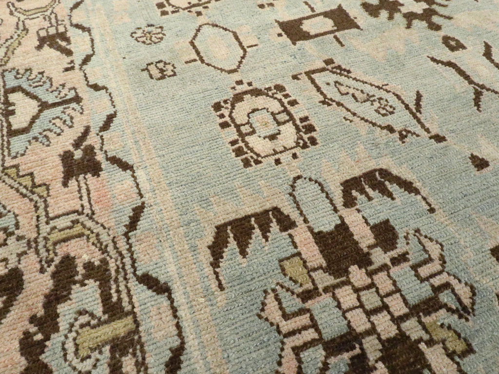 Vintage Persian Malayer Accent Rug, No.28608 - Staging