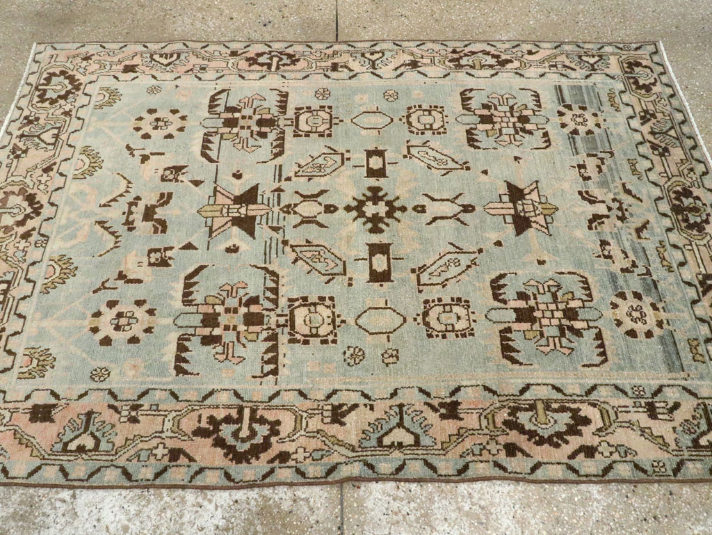 Vintage Persian Malayer Accent Rug, No.28608 - Staging