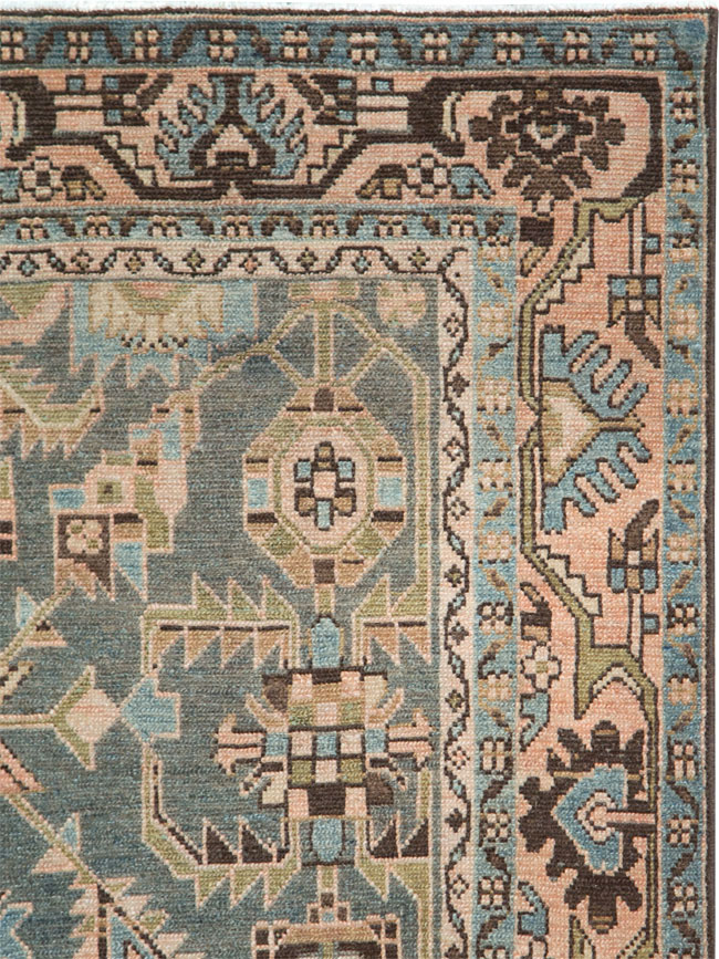 Vintage Persian Malayer Accent Rug, No.28611 - Staging