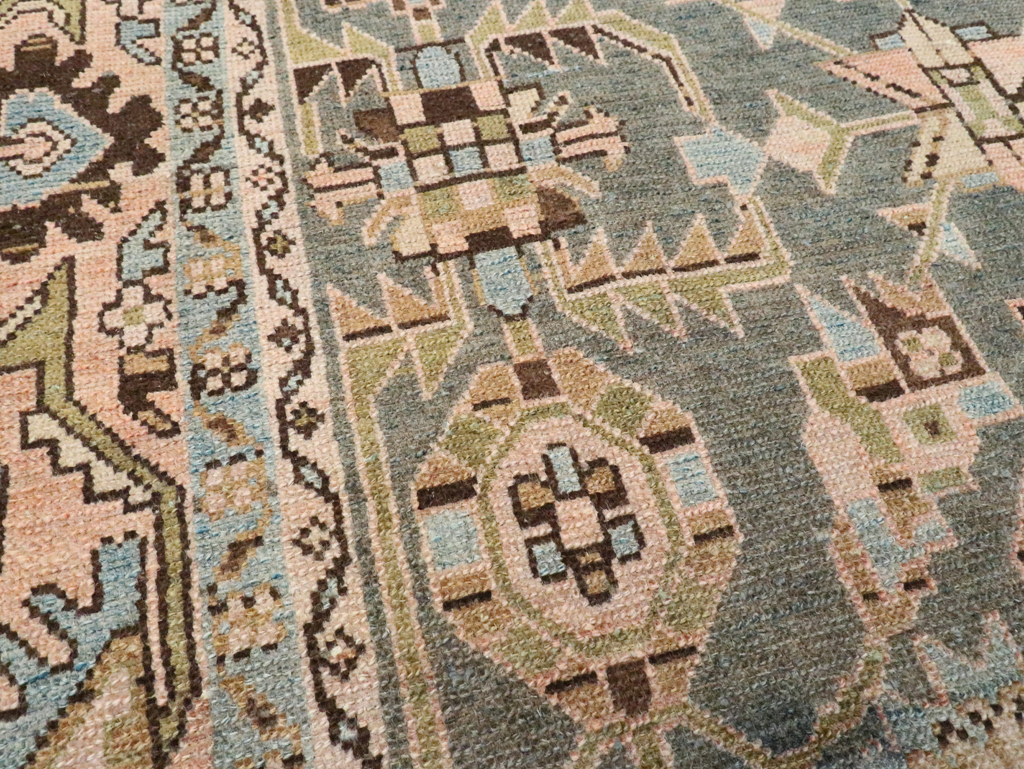 Vintage Persian Malayer Accent Rug, No.28611 - Staging