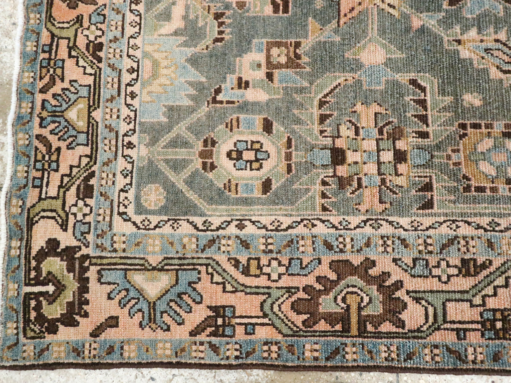 Vintage Persian Malayer Accent Rug, No.28611 - Staging