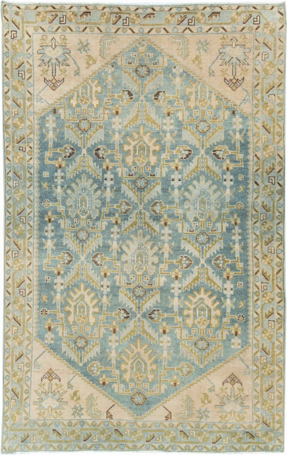 Vintage Persian Malayer Accent Rug, No.28613 - Staging