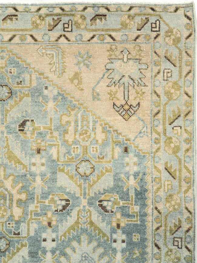 Vintage Persian Malayer Accent Rug, No.28613 - Staging