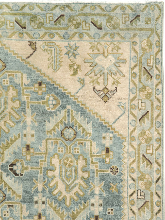 Vintage Persian Malayer Accent Rug, No.28613 - Staging