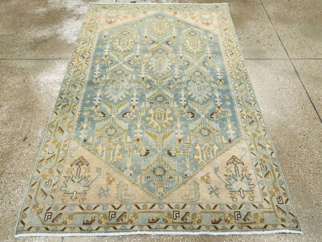 Vintage Persian Malayer Accent Rug, No.28613 - Staging