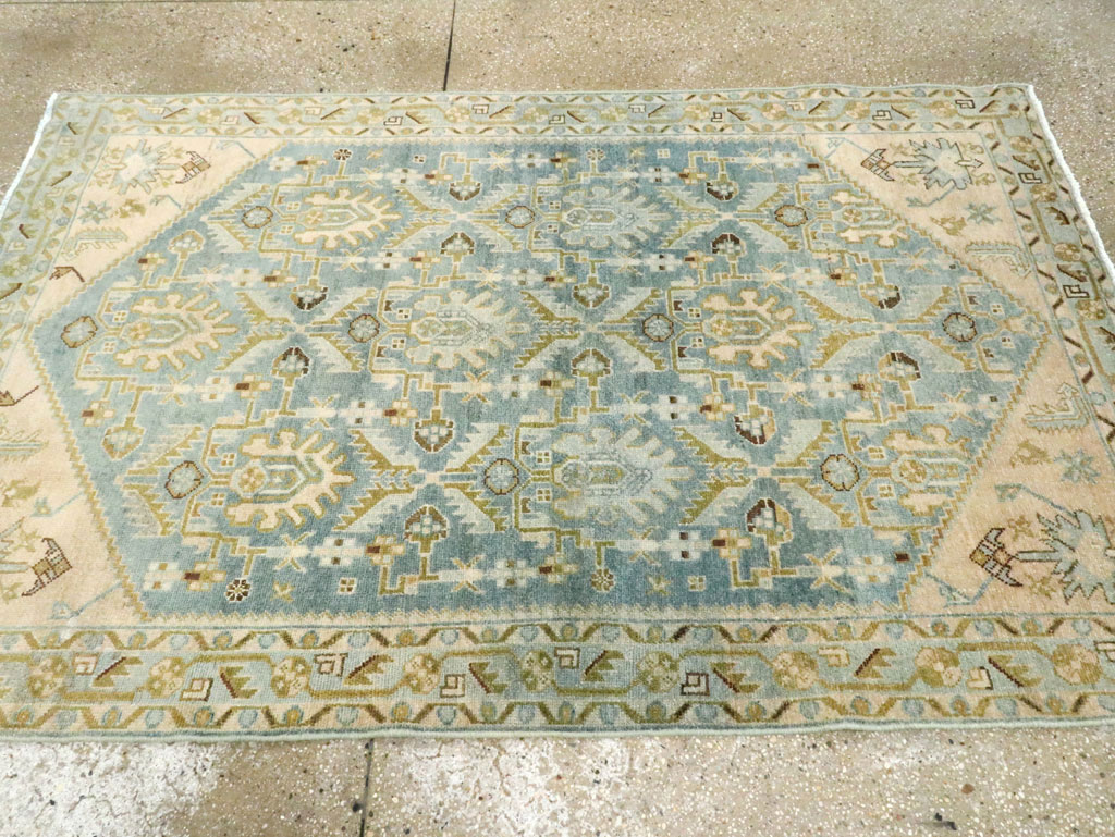 Vintage Persian Malayer Accent Rug, No.28613 - Staging