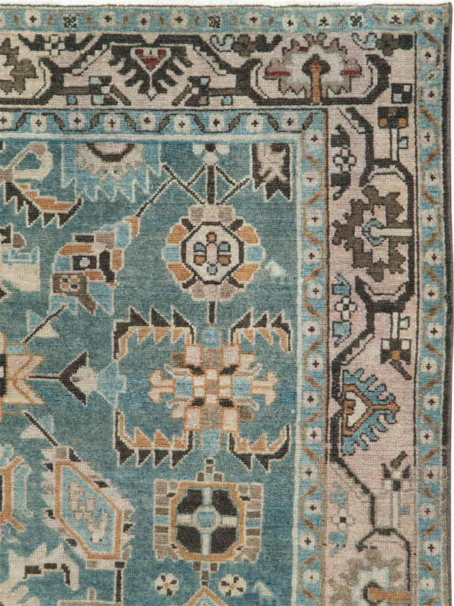 Vintage Persian Malayer Accent Rug, No.28615 - Staging