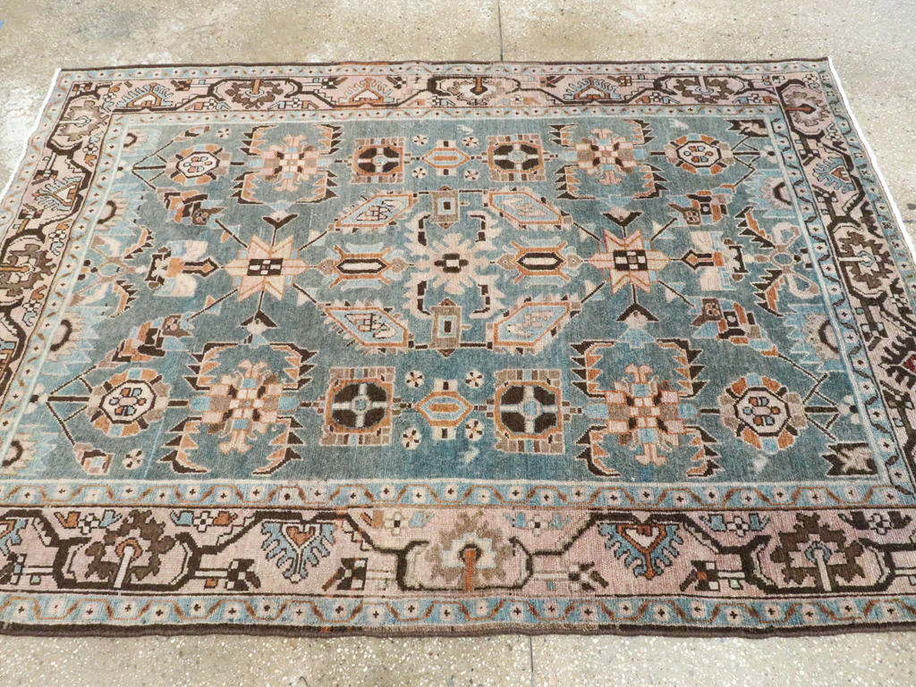 Vintage Persian Malayer Accent Rug, No.28615 - Staging