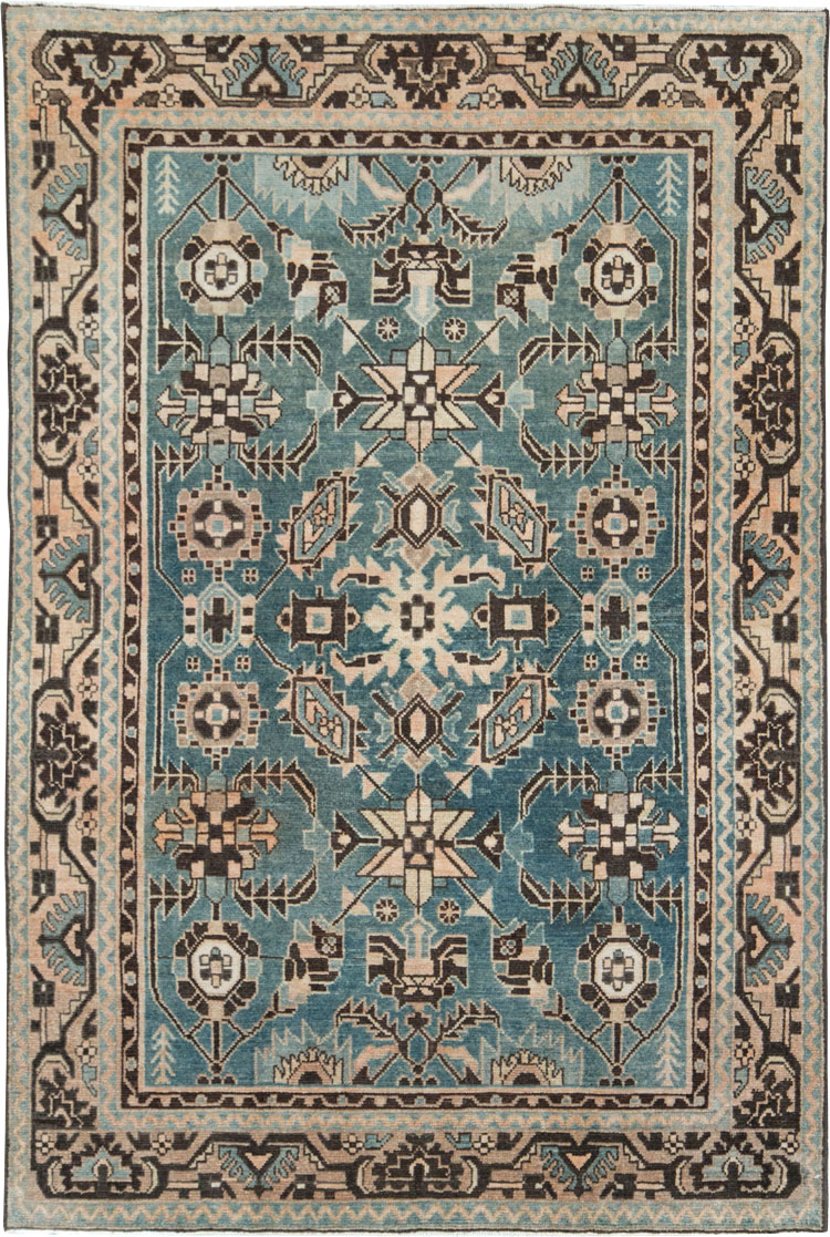 Vintage Persian Malayer Accent Rug, No.28616 - Staging