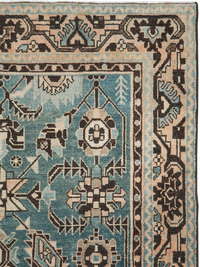 Vintage Persian Malayer Accent Rug, No.28616 - Staging