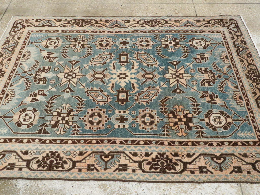 Vintage Persian Malayer Accent Rug, No.28616 - Staging
