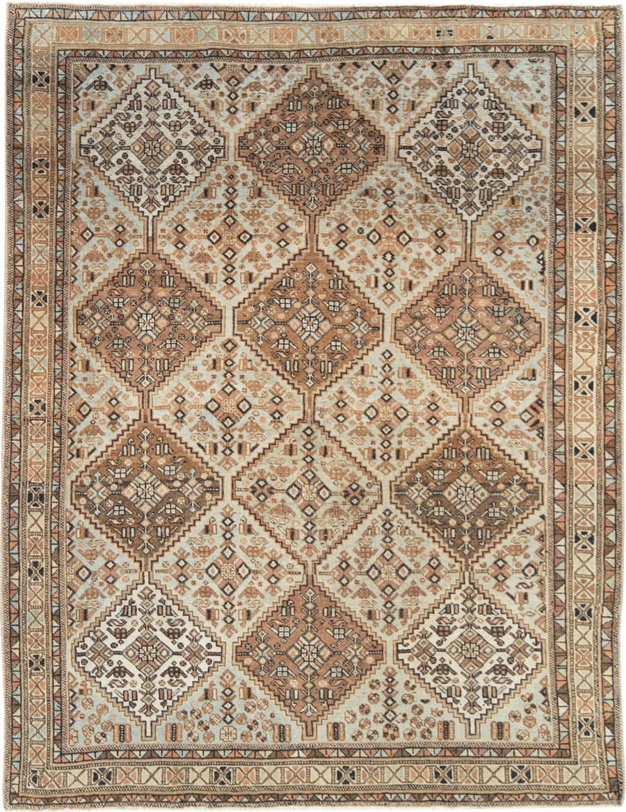 Antique Persian Afshar Accent Rug, No.28618 - Staging