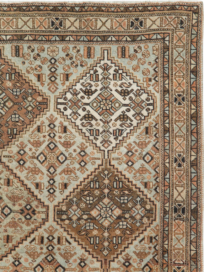 Antique Persian Afshar Accent Rug, No.28618 - Staging