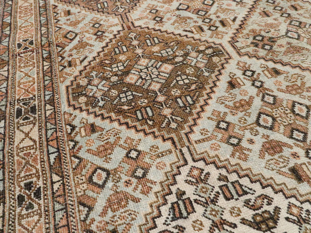 Antique Persian Afshar Accent Rug, No.28618 - Staging