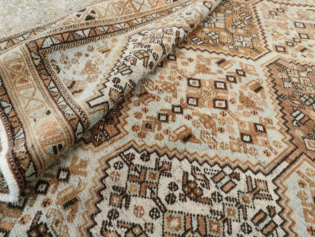 Antique Persian Afshar Accent Rug, No.28618 - Staging