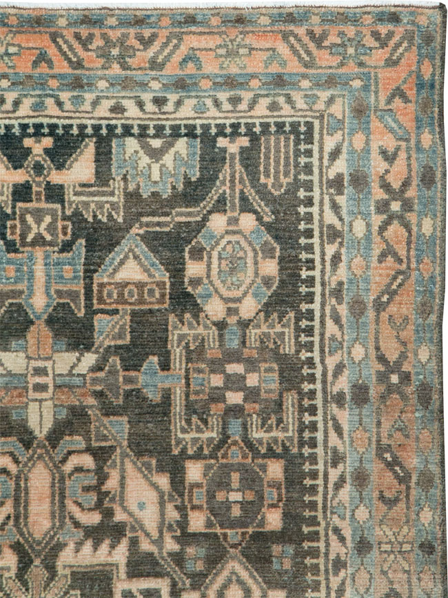 Vintage Persian Malayer Rug, No.28619 - Staging