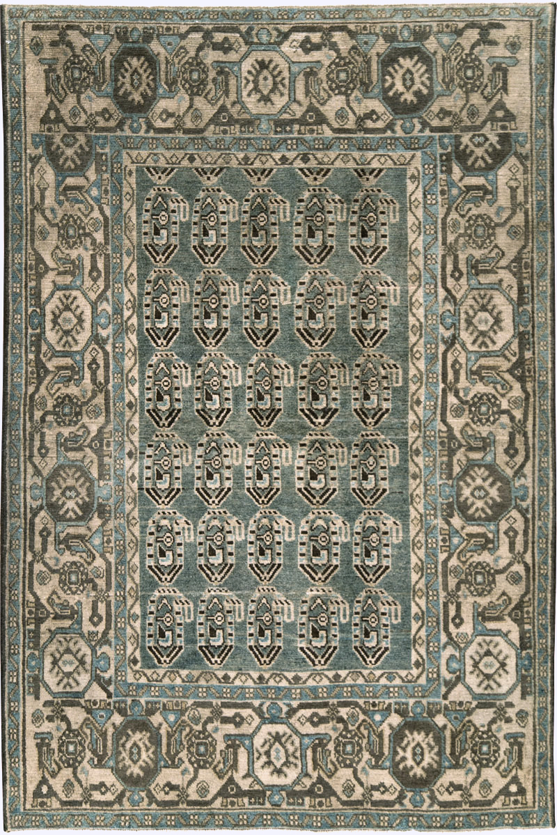 Vintage Persian Malayer Accent Rug, No.28621 - Staging